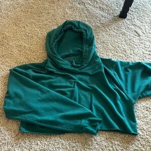 SKATIE cropped hoodie in teal
